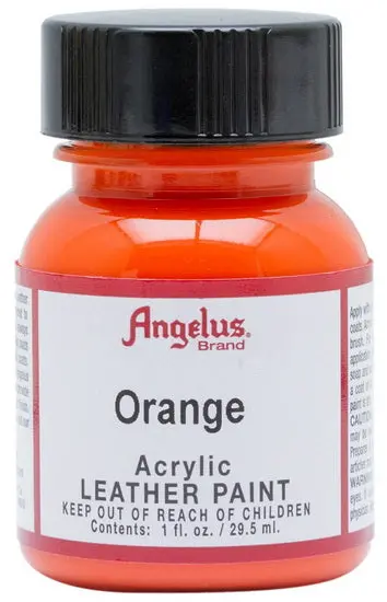 Acrylic Leather Paint In Bright Orange – 1 Oz (30 Ml) 1