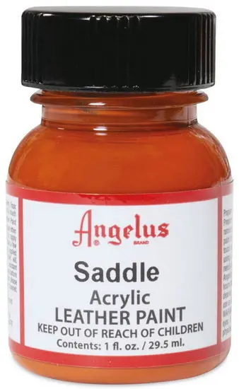 Acrylic Leather Paint In Saddle Brown – 1Oz Bottle For Fabric & Hide 1