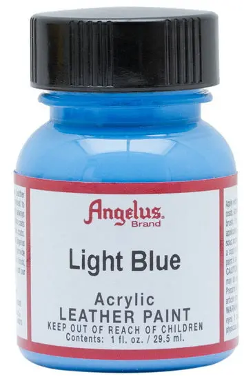 Acrylic Leather Paint — Light Blue, 1 Oz Bottle 1