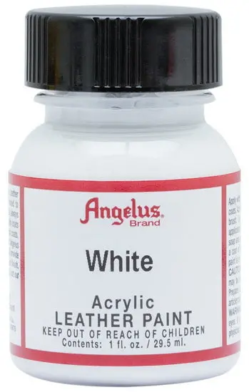 Acrylic Leather Paint – Pure White, 1 Oz (Flexible, Non-Cracking Formula) 1