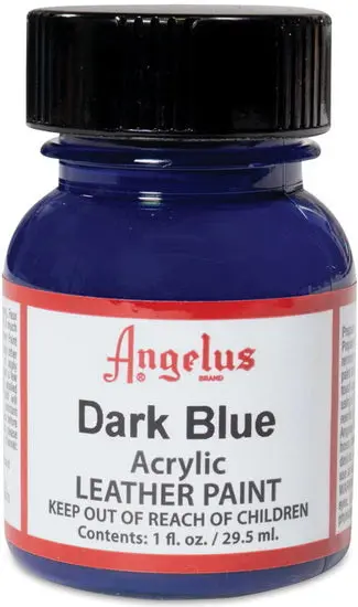 Acrylic Leather Paint – Rich Dark Blue, 1 Oz Bottle 1