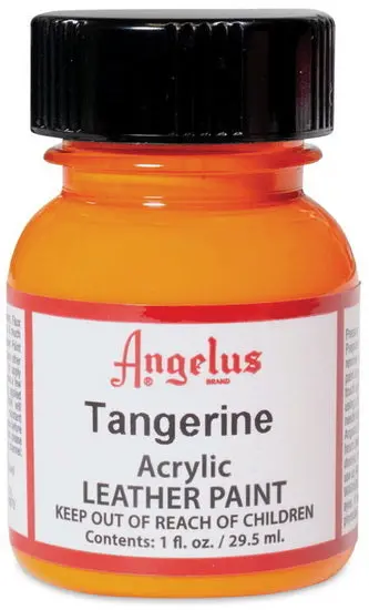 Acrylic Leather Paint – Tangerine Shade, 1 Oz Flexible Formula 1