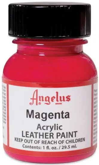 Acrylic Leather Paint – Vibrant Magenta, 1 Oz Bottle 1