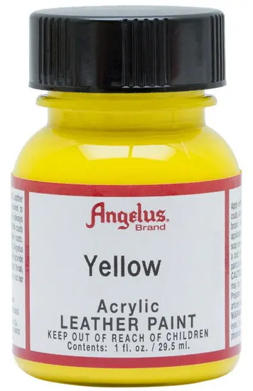 Acrylic Leather Paint – Vibrant Yellow, 1 Oz 1