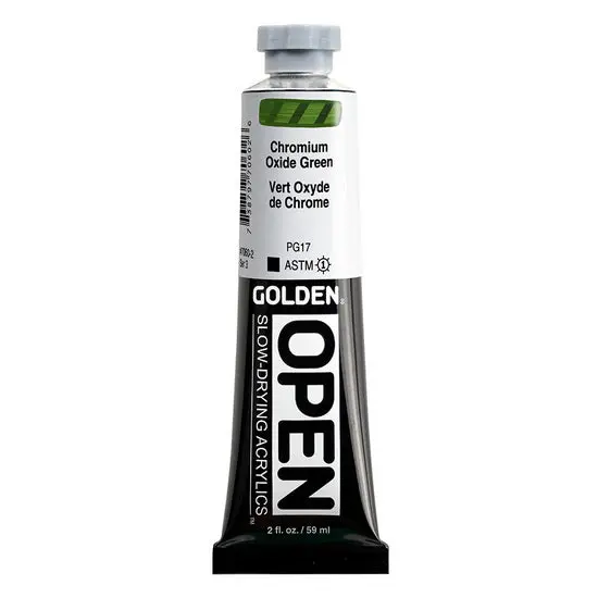 Acrylic Open Slow-Dry Paint – 2 Oz, Chromium Oxide Green, Series 3 1