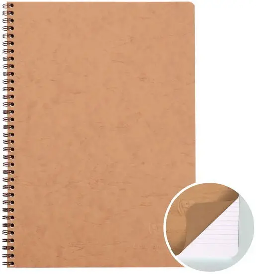 Age Bag Spiral Notebook – A4 Ruled Tan Journal 1