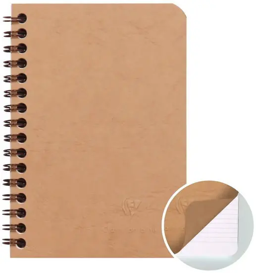 Age Bag Spiral Notebook – Tan, Ruled, 9.5 × 14 Cm 1