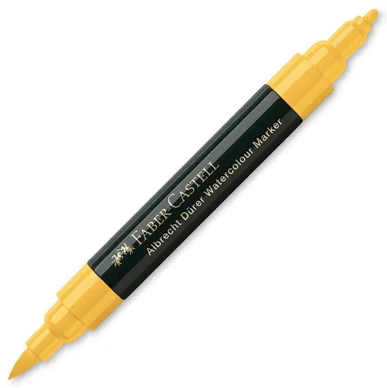 Albrecht Dürer Watercolor Marker – Dark Chrome Yellow, Dual-Tip 1