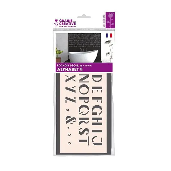 Alphabet Stencil Sheet – 15 X 40 Cm Flexible Plastic 1