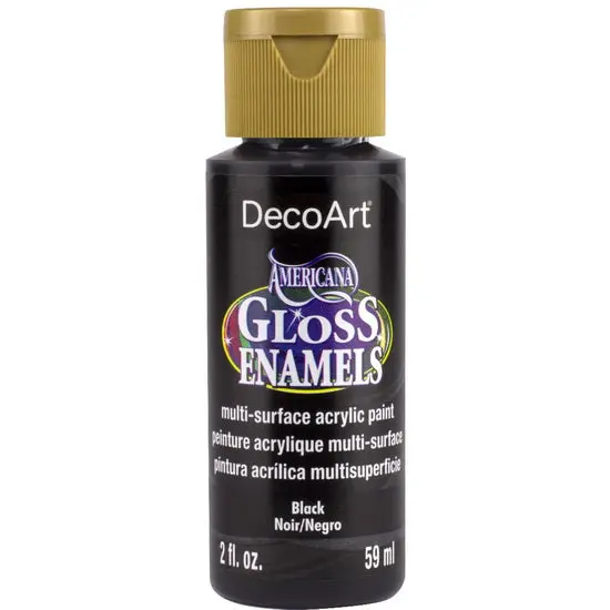 Americana Acrylic Gloss Enamel Paint – Black, 60Ml 1