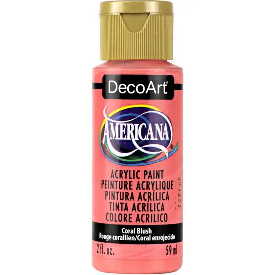 Americana Acrylic Paint In Coral – Brush-On Formula (60 Ml) 1