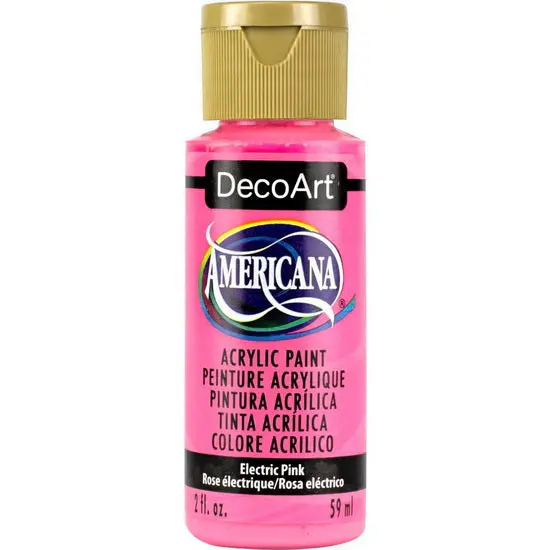 Americana Acrylic Paint In Electric Pink – 60Ml Bottle 1