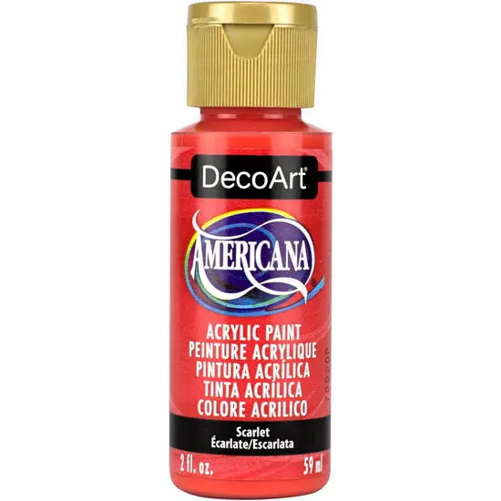 Americana Acrylic Paint In Scarlet Hue – 60Ml Bottle 1