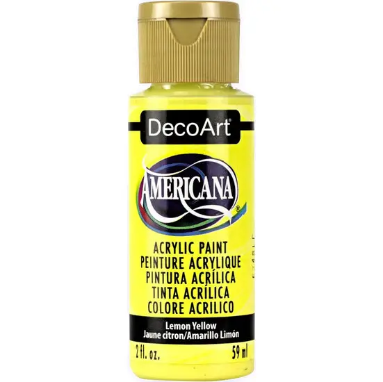 Americana Acrylic Paint – Lemon Yellow, 60 Ml Tube 1