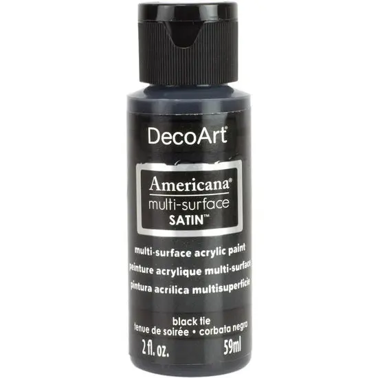 Americana Acrylic Paint – Satin Black Tie (60 Ml) 1