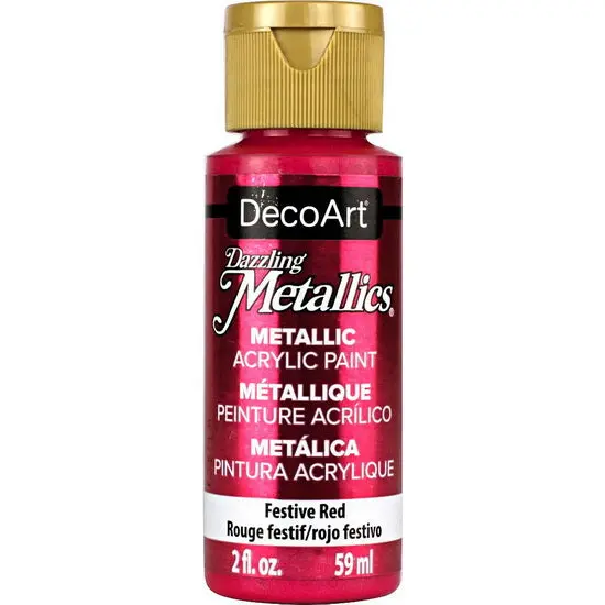 Americana Dazzling Metallic Acrylic – Festive Red, 60 Ml 1