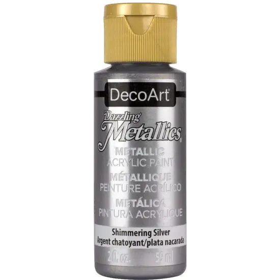 Americana Dazzling Metallic Acrylic In Shimmering Silver, 60Ml 1