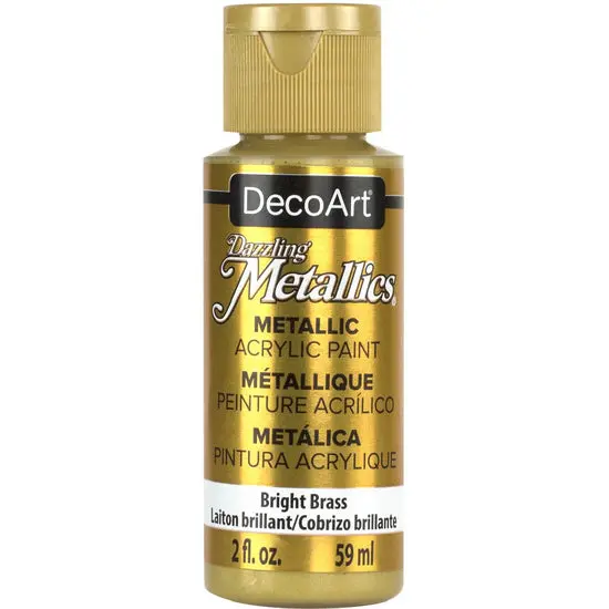 Americana Dazzling Metallics Acrylic – Bright Brass Finish, 60 Ml 1