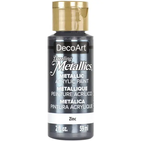 Americana Dazzling Metallics Acrylic Paint - Zinc Shade, 60Ml 1
