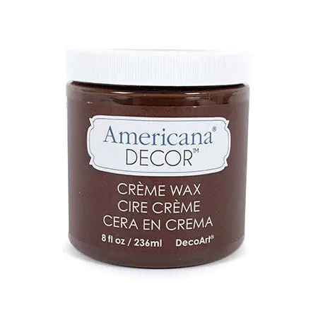 Americana Decor Creme Wax, Golden Brown, 236Ml Jar, Matte Protective Finish 1