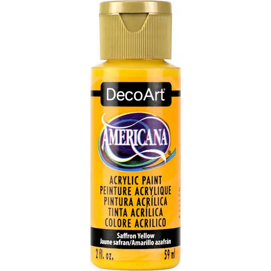 Americana Saffron Yellow Acrylic Paint – 60Ml Rich, Lightfast Hue 1