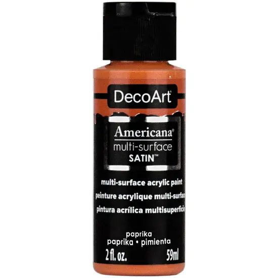 Americana Satin Acrylic Paint – 60 Ml Paprika, Rich Warm Tone, Matte-Satin Finish 1
