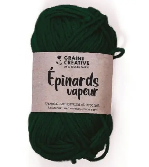 Amigurumi Cotton Yarn – Forest Green Eco-Friendly Skein 1