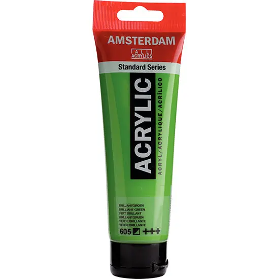 Amsterdam Acrylic Brilliant Green Paint – 120Ml High-Pigment Artist’S Grade 1