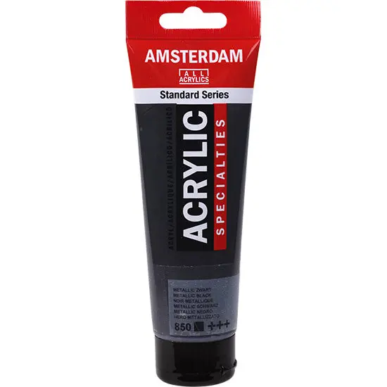 Amsterdam Acrylic Metallic Black Paint – 120 Ml Tube 1