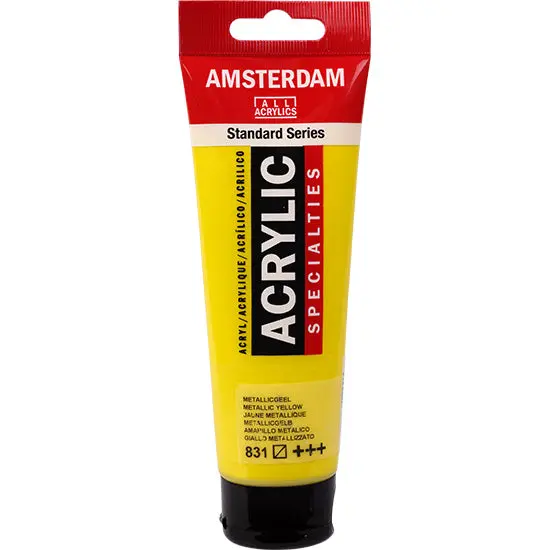 Amsterdam Acrylic Metallic Paint – Yellow, 120Ml 1