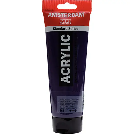 Amsterdam Acrylic Paint In Violet Blue, 250Ml Bottle 1