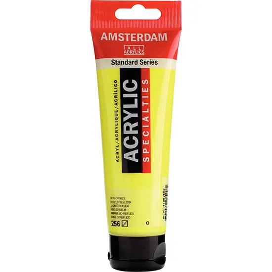 Amsterdam Acrylic Paint – Reflex Yellow, 120 Ml, High-Pigment Intensity Formula 1