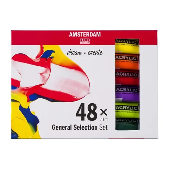Amsterdam Acrylic Paint Set – 48 X 20 Ml Tubes, Artist-Grade Range 1