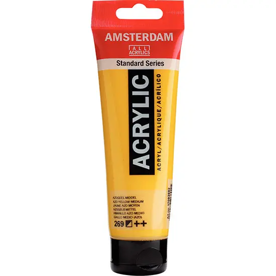 Amsterdam Azo Yellow Medium Acrylic – 120Ml High-Performance Artist-Grade Paint 1