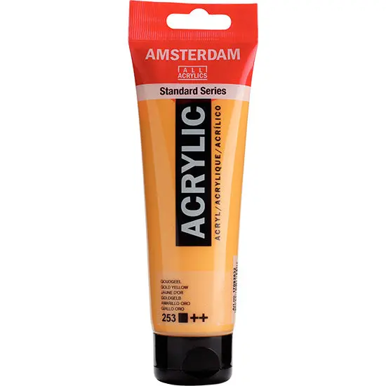 Amsterdam Standard Acrylic Paint – Gold Yellow, 120 Ml Heavy Body Formula 1