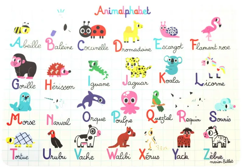 Animalphabet Embroidery Napkin – Printed Linen 1