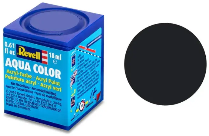 Aqua Color Acrylic Paint In Matte Black (18Ml) 1