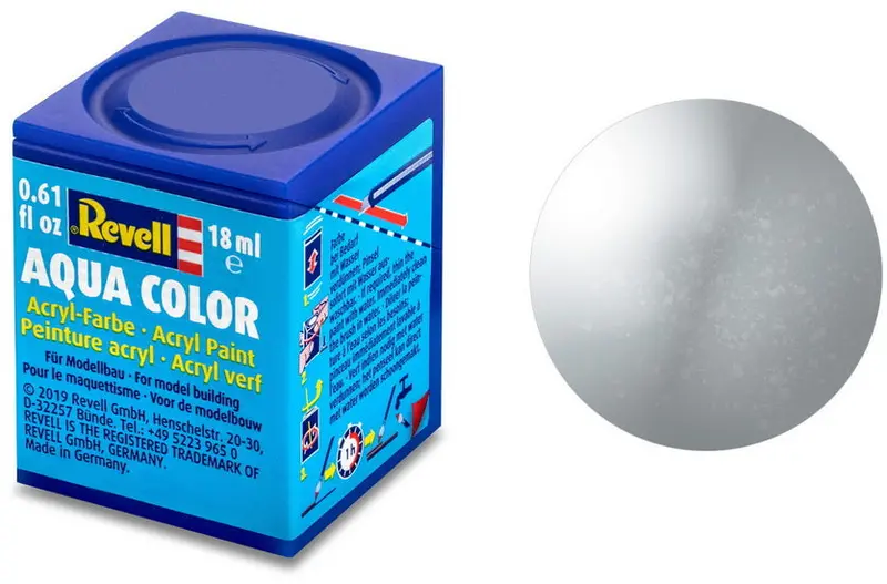 Aqua Color Metallic Acrylic Paint – Silver, 18Ml Tube 1
