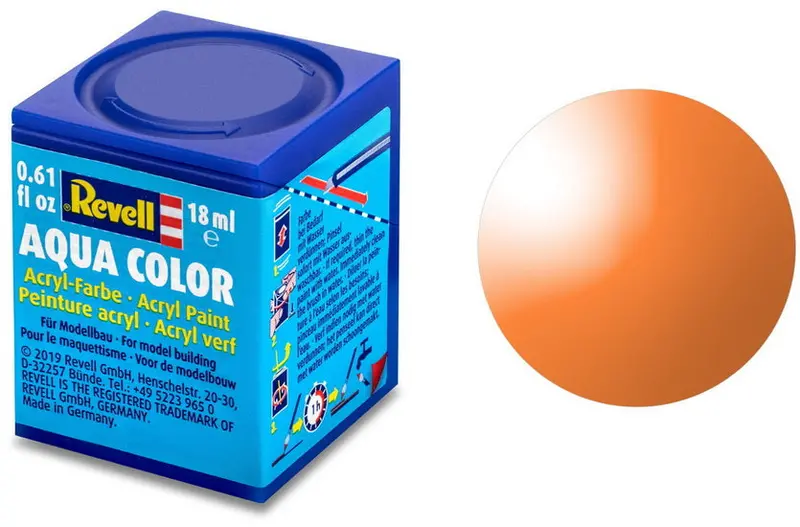 Aqua Color Transparent Acrylic Paint – Orange, 18Ml 1
