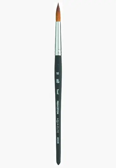 Aqua Elite Synthetic Round Brush – Size #10, Precision Watermedia Tool 1