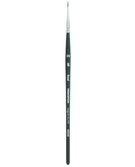 Aqua Elite Synthetic Round Brush – Size #3/0 Fine Detail 1