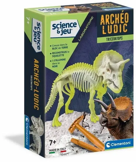 Archéo-Ludic Triceratops Glow-In-The-Dark Model Kit 1
