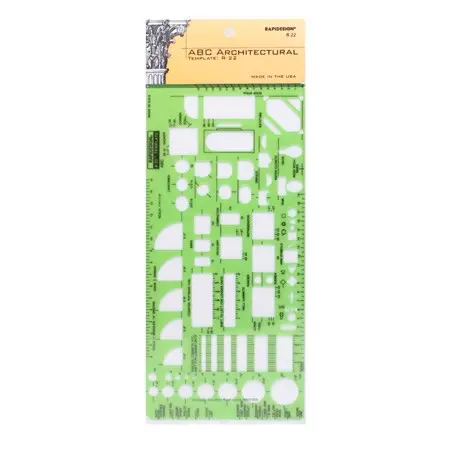 Architectural Abc Template – 1/4 Inch Scale 1