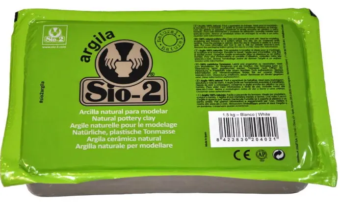 Argila Modeling Clay – Pure White, 1.5 Kg Block 1