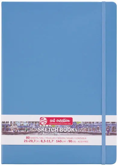 Art Sketchbook – Lake Blue Cover, 21 × 29 Cm (A4 Size) 1