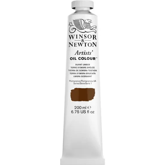 Artist-Grade Oil Paint – Burnt Umber, 200 Ml Tube, Series 1 Consistency 1