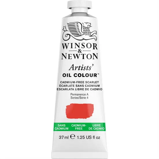 Artist-Grade Oil Paint – Cadmium-Free Scarlet, 37 Ml 1