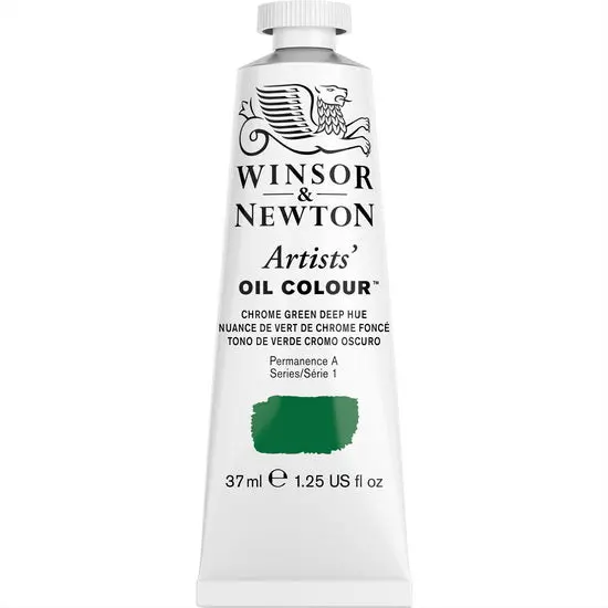 Artist-Grade Oil Paint – Chrome Green Deep Hue, 37 Ml Tube 1