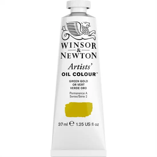 Artist-Grade Oil Paint – Green Gold Shade, 37 Milliliters (S2) 1