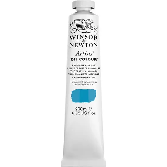 Artist-Grade Oil Paint – Manganese Blue Hue, 200Ml, High Chroma Saturation 1